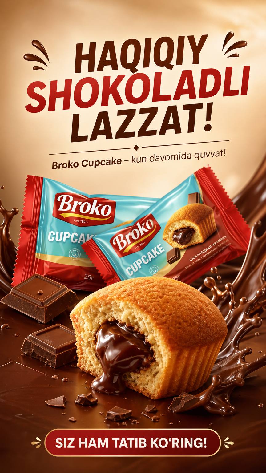 Broko Cupcake chocolate filling